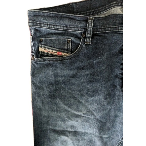 Diesel Jeans Men 36x32 Dark Wash Blue Tepphar Slim Carrot Cotton Denim Modern - Picture 8 of 11